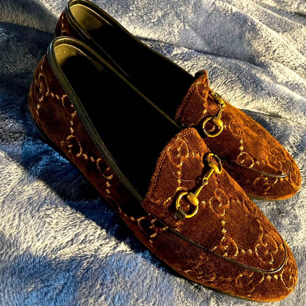 Gucci jordaan loafers brown